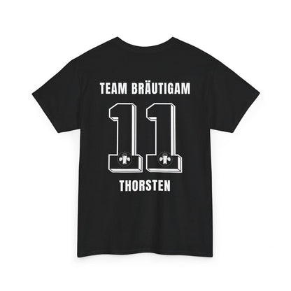 Personalisierbares JGA Shirt Fußball Trikot - Junggesellenabschied Outfit Herren - Bräutigam Team Shirt mit Name & Nummer Party Urlaub