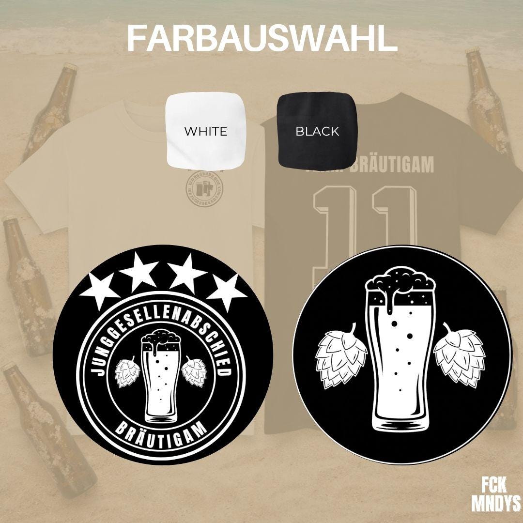 Personalisierbares JGA Shirt Fußball Trikot - Junggesellenabschied Outfit Herren - Bräutigam Team Shirt mit Name & Nummer Party Urlaub
