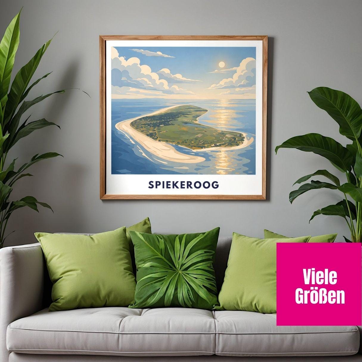 Spiekeroog Poster Minimalist | North Sea Island Print | Germany Travel Poster | Coastal Wall Art | Scandinavian Beach Poster