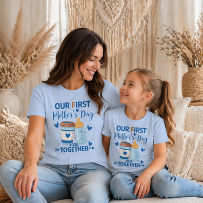 First Mothers Day Shirt 2026 – Erster Muttertag Shirt – Mama Mini Set – Mommy and Me Outfit – Partnerlook Mama Kind Baby & Mama T-Shirt Set