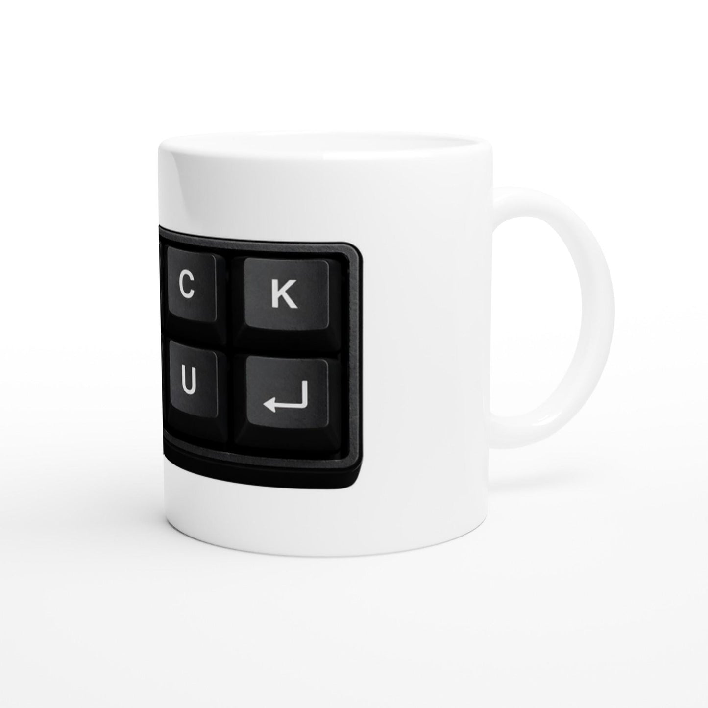 Lustige Büro Tasse „Fuck You“ Tastatur Design | Witziges Geschenk für Kollegen & Chef | Frecher Humor Becher Arbeit Kaffee Büro