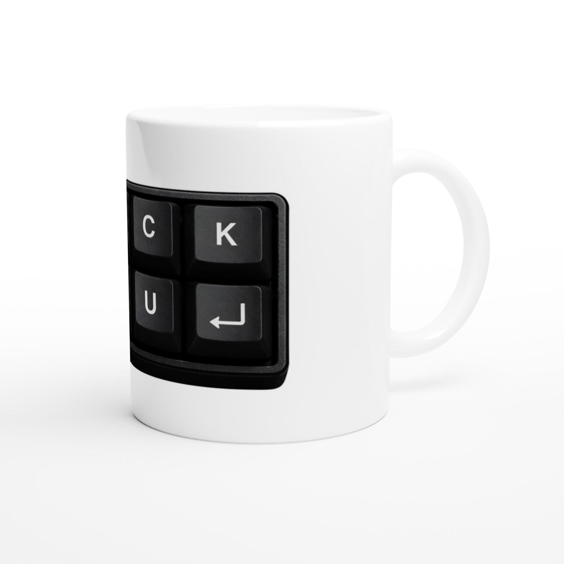Lustige Büro Tasse „Fuck You“ Tastatur Design | Witziges Geschenk für Kollegen & Chef | Frecher Humor Becher Arbeit Kaffee Büro