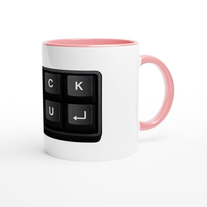 Lustige Büro Tasse „Fuck You“ Tastatur Design | Witziges Geschenk für Kollegen & Chef | Frecher Humor Becher Arbeit Kaffee Büro