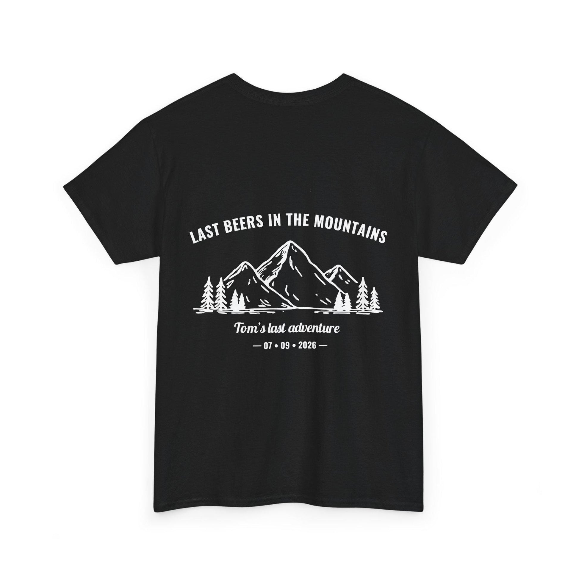JGA Shirt Männer – Bier in den Bergen T-Shirt – Bräutigam Squad Shirt – Personalisiertes Junggesellenabschied Shirt – Männer Outdoor Shirt