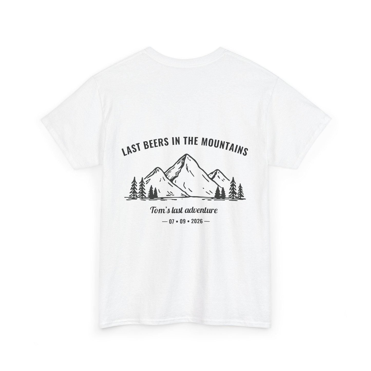 JGA Shirt Männer – Bier in den Bergen T-Shirt – Bräutigam Squad Shirt – Personalisiertes Junggesellenabschied Shirt – Männer Outdoor Shirt
