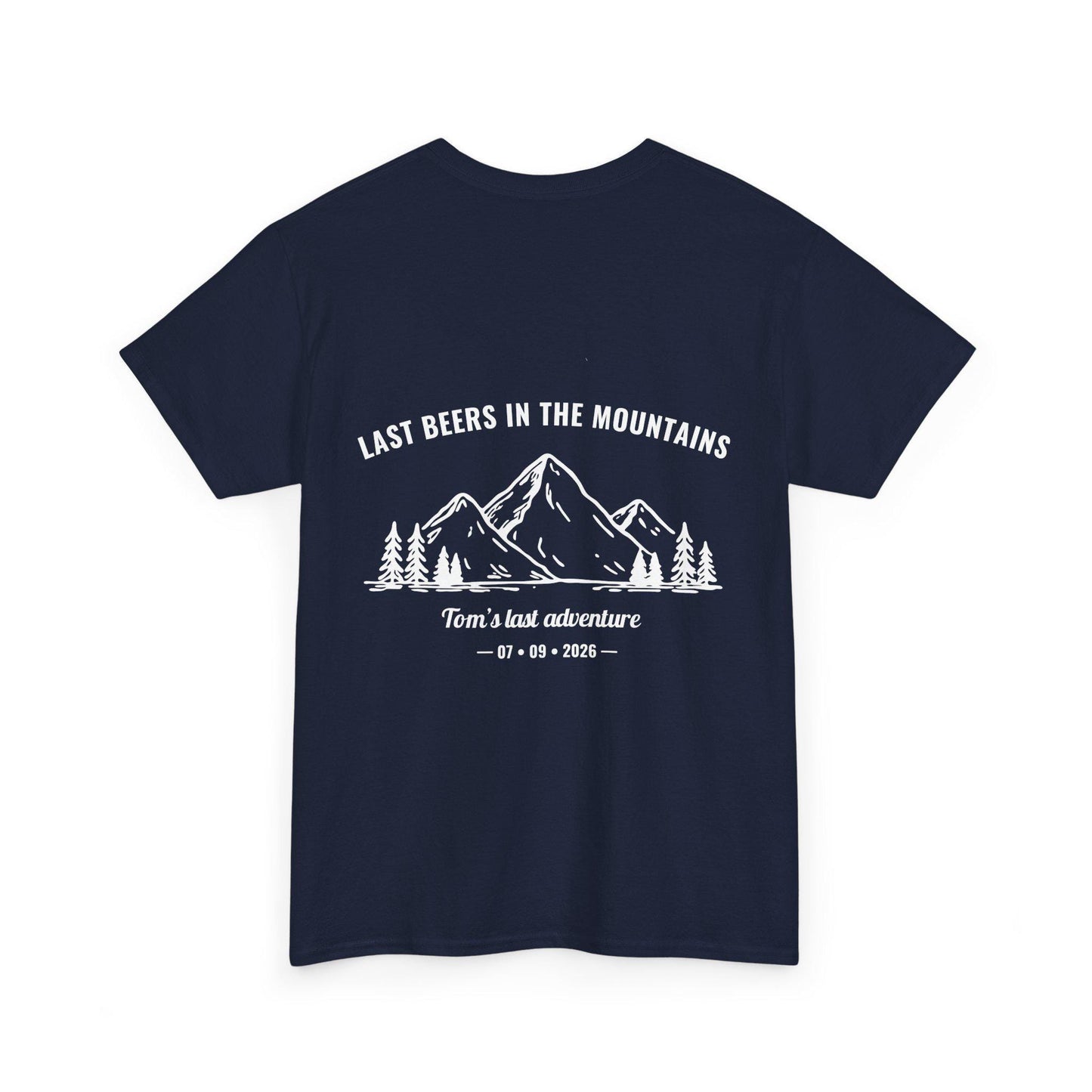 JGA Shirt Männer – Bier in den Bergen T-Shirt – Bräutigam Squad Shirt – Personalisiertes Junggesellenabschied Shirt – Männer Outdoor Shirt