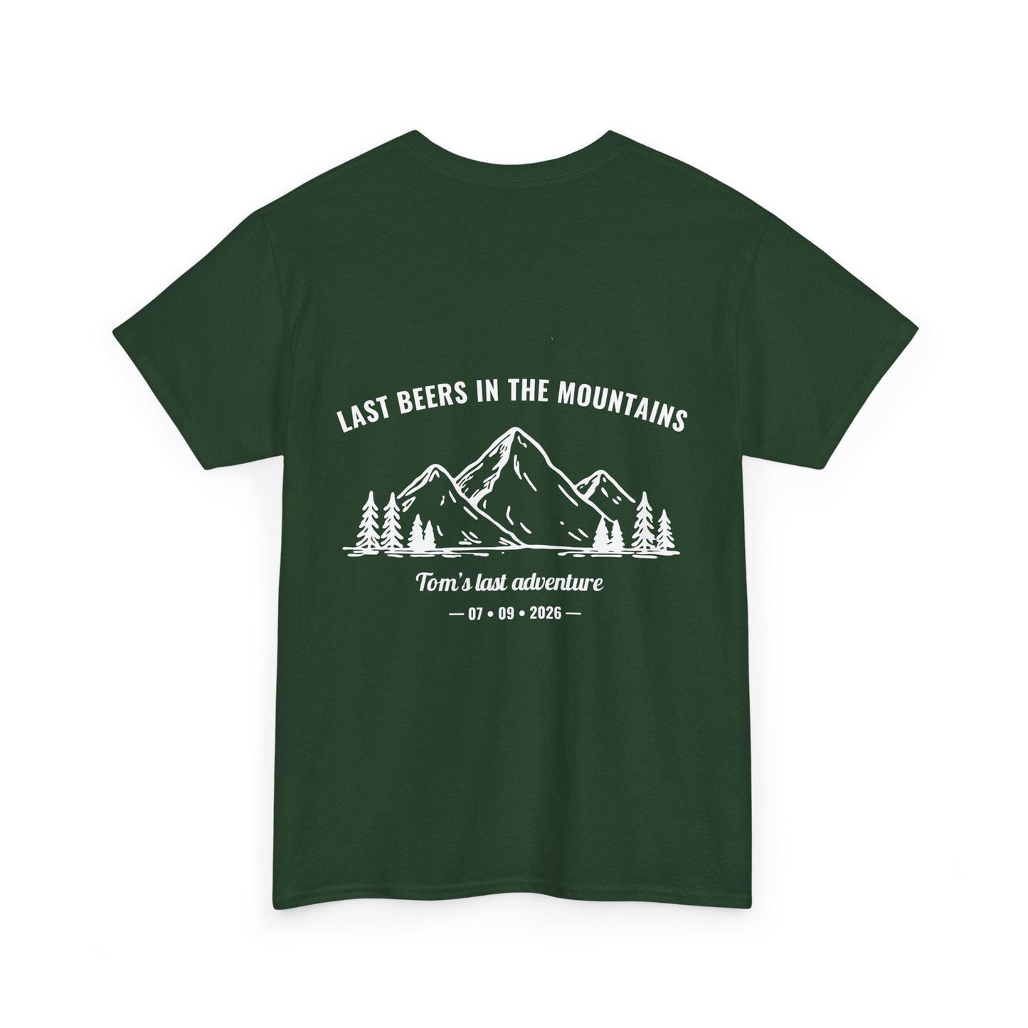JGA Shirt Männer – Bier in den Bergen T-Shirt – Bräutigam Squad Shirt – Personalisiertes Junggesellenabschied Shirt – Männer Outdoor Shirt