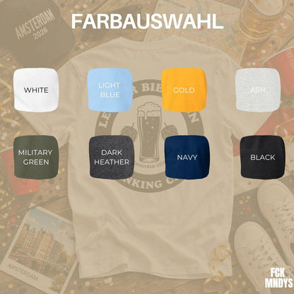 Personalisierbares JGA Shirt – Lecker Bierchen Drinking Club Männer – Outfit Party Urlaub T-Shirt mit Wunsch Ort & Jahr Junggesellenabschied