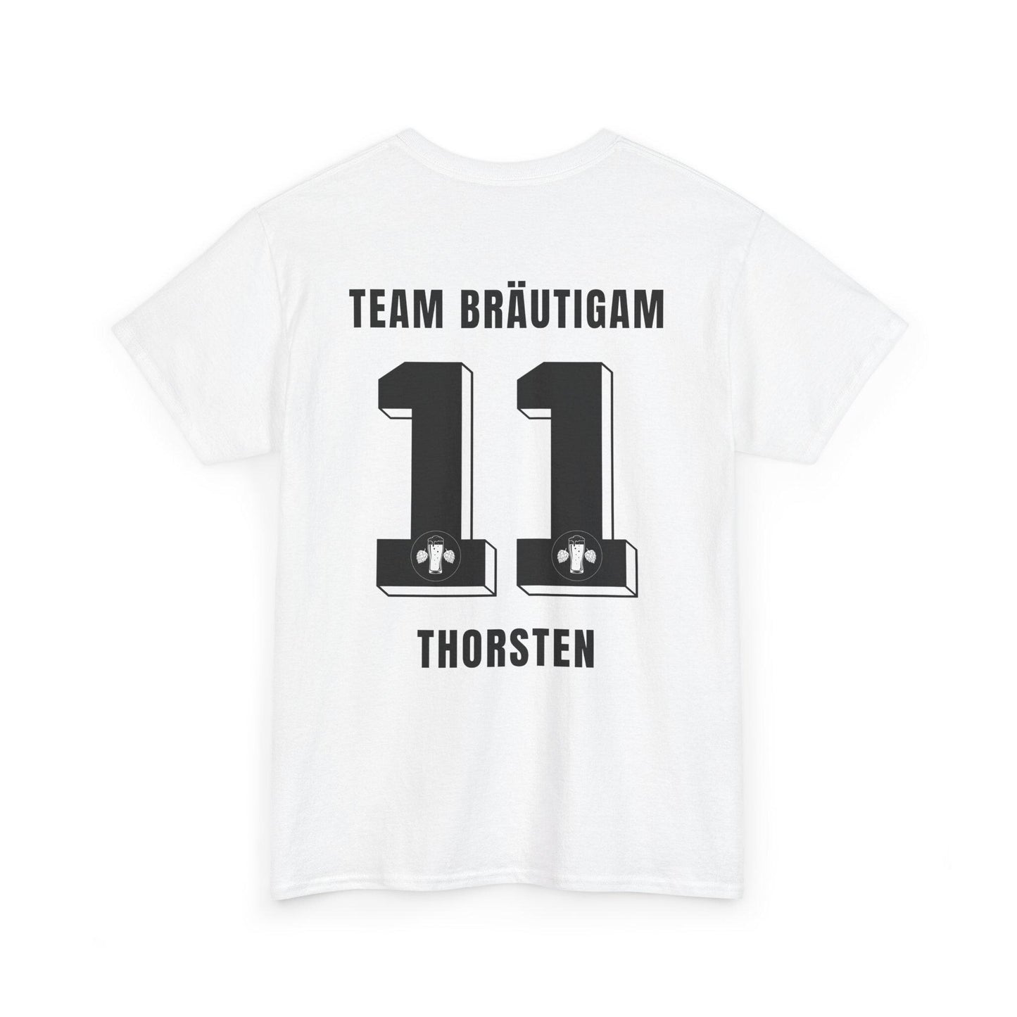 Personalisierbares JGA Shirt Fußball Trikot - Junggesellenabschied Outfit Herren - Bräutigam Team Shirt mit Name & Nummer Party Urlaub