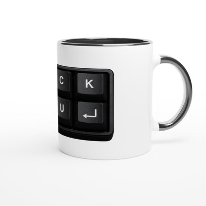 Lustige Büro Tasse „Fuck You“ Tastatur Design | Witziges Geschenk für Kollegen & Chef | Frecher Humor Becher Arbeit Kaffee Büro