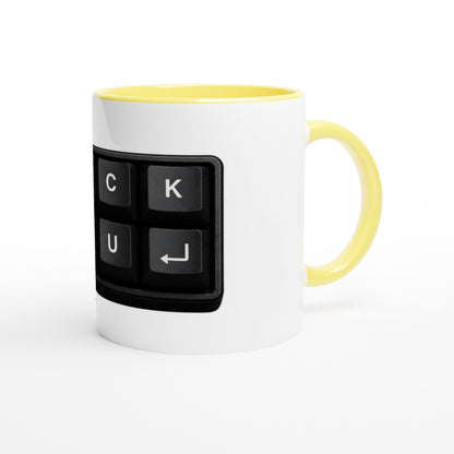 Lustige Büro Tasse „Fuck You“ Tastatur Design | Witziges Geschenk für Kollegen & Chef | Frecher Humor Becher Arbeit Kaffee Büro