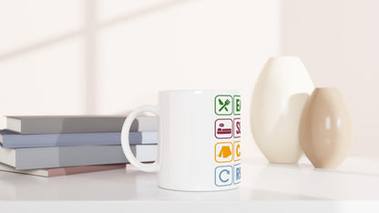 Camping Tasse Eat Sleep Camp Repeat | Lustige Camper Tasse | Geschenk für Camper Van Fans | Camping Becher Outdoor Zelten Keramiktasse