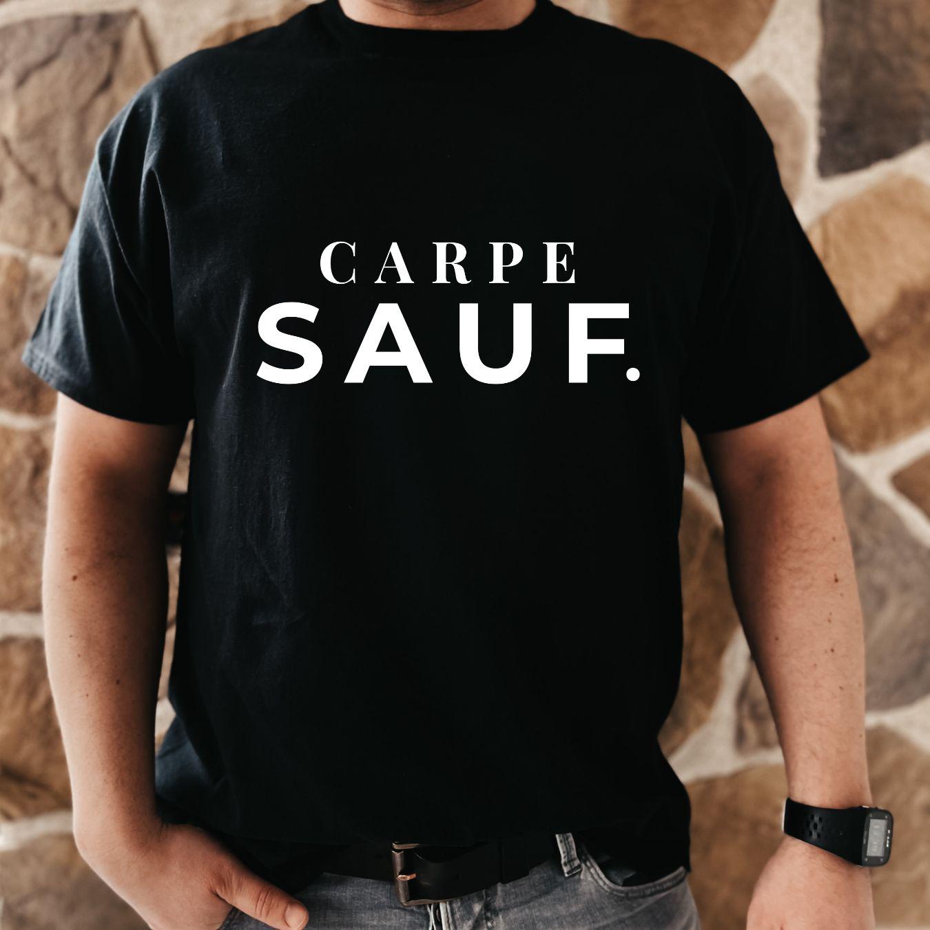CARPE SAUF JGA Shirt Unisex Bachelorette T-Shirt Junggesellinnenabschied Bride Party Outfit Hen Party Gruppe Geschenk Frauen Männer Saufen