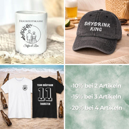 Camping JGA Shirt für Männer mit Outdoor Motiv – perfektes Abenteuer Urlaub Shirt für Junggesellenabschied, Campingtrip & Männerwochenende.