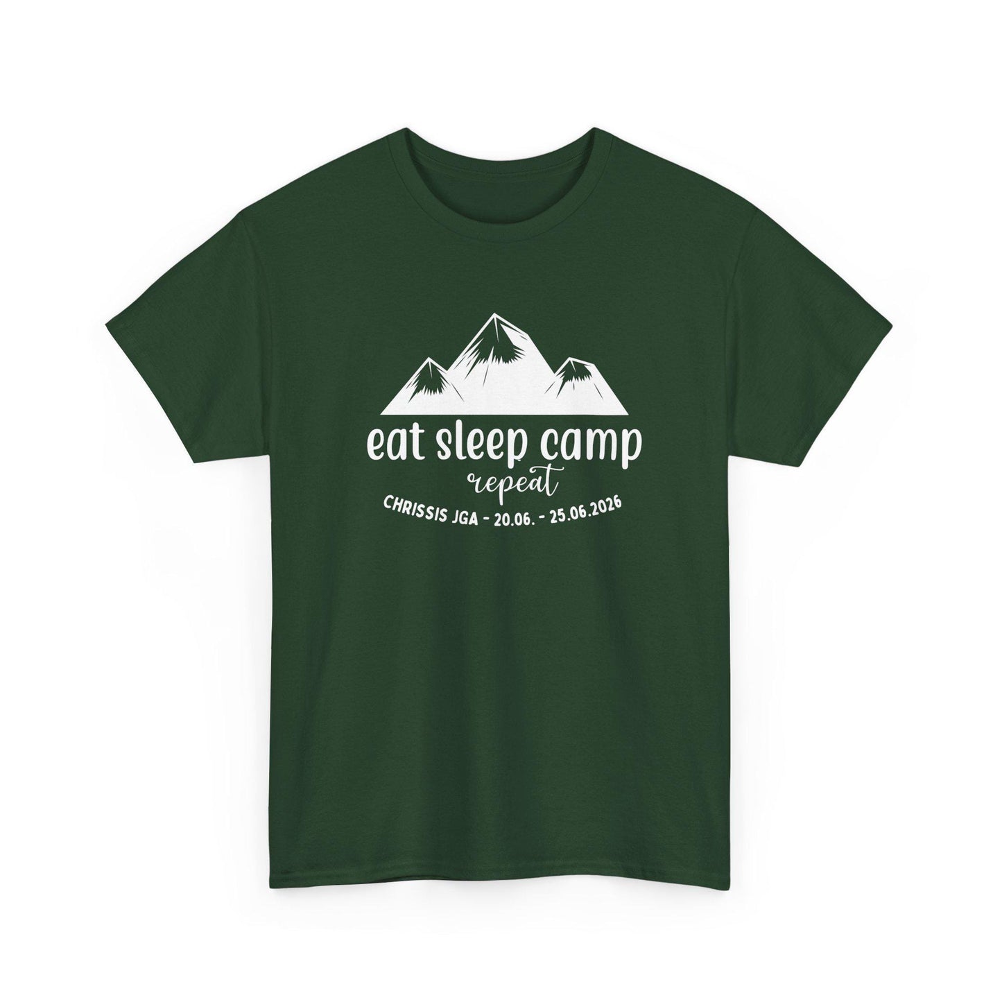 Camping JGA Shirt Herren, Eat Sleep Camp Repeat Shirt, Männertrip T-Shirt, Outdoor Junggesellenabschied Urlaub