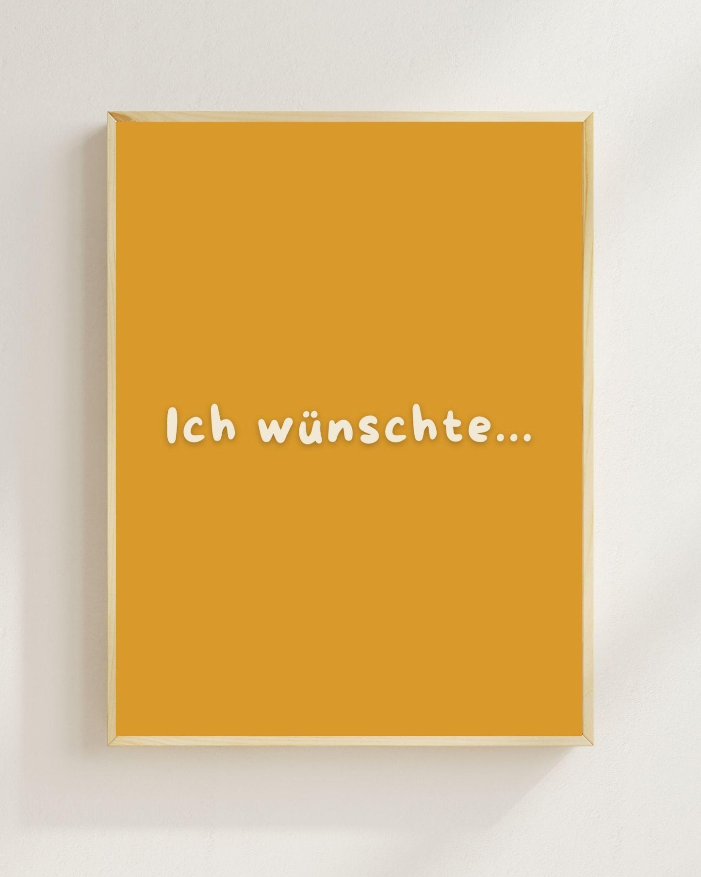 Ich wünschte Poster | Mental Health Poster | Grübelstopp Plakat | Therapie Spruch Print | Nachdenkliches Wandbild | Freundschaft Geschenk