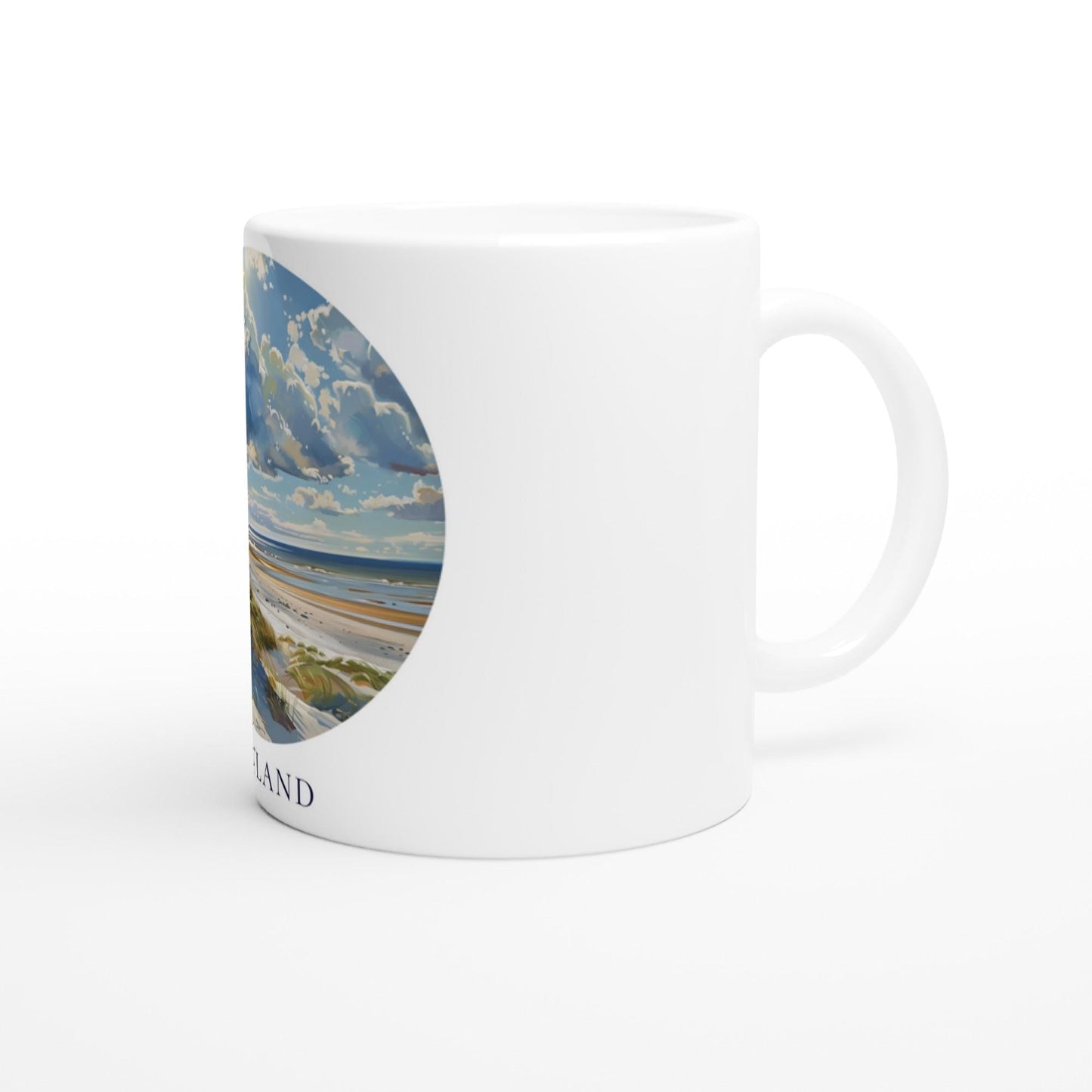 Jütland Tasse | Küsten Tasse mit Landschaftsmotiv | Geschenk für Meerliebhaber | Urlaub Erinnerung | Dänemark Tasse | Strand Kaffee Becher