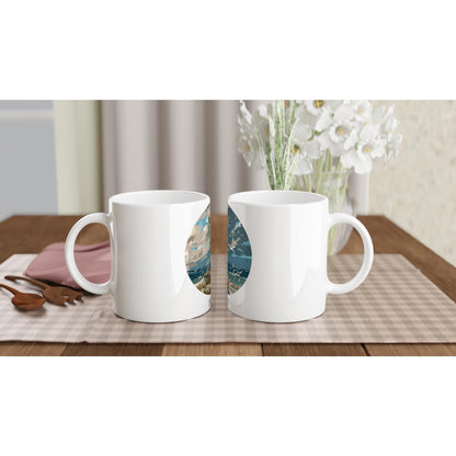 Juist Tasse | Nordsee Becher mit Strandmotiv | Geschenk für Meerliebhaber | Insel Souvenir | Küsten Kaffee Becher | Urlaub Erinnerung