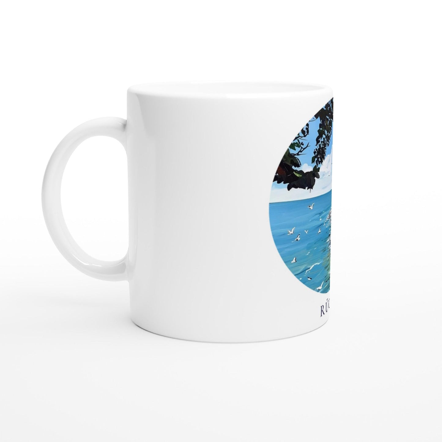 Rügen Tasse | Kreidefelsen Becher mit Küstenmotiv | Geschenk für Rügen Fans | Ostsee Tasse | Insel Souvenir | Urlaub Erinnerung