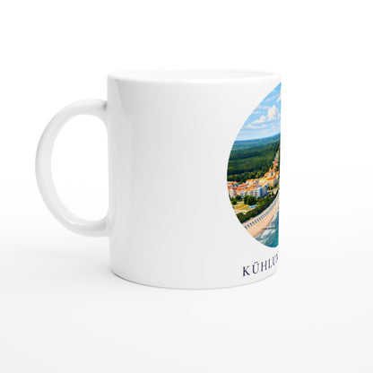 Kühlungsborn Tasse | Ostsee Becher mit Strandmotiv | Geschenk für Meerliebhaber | Seebrücke Souvenir | Kaffee Becher