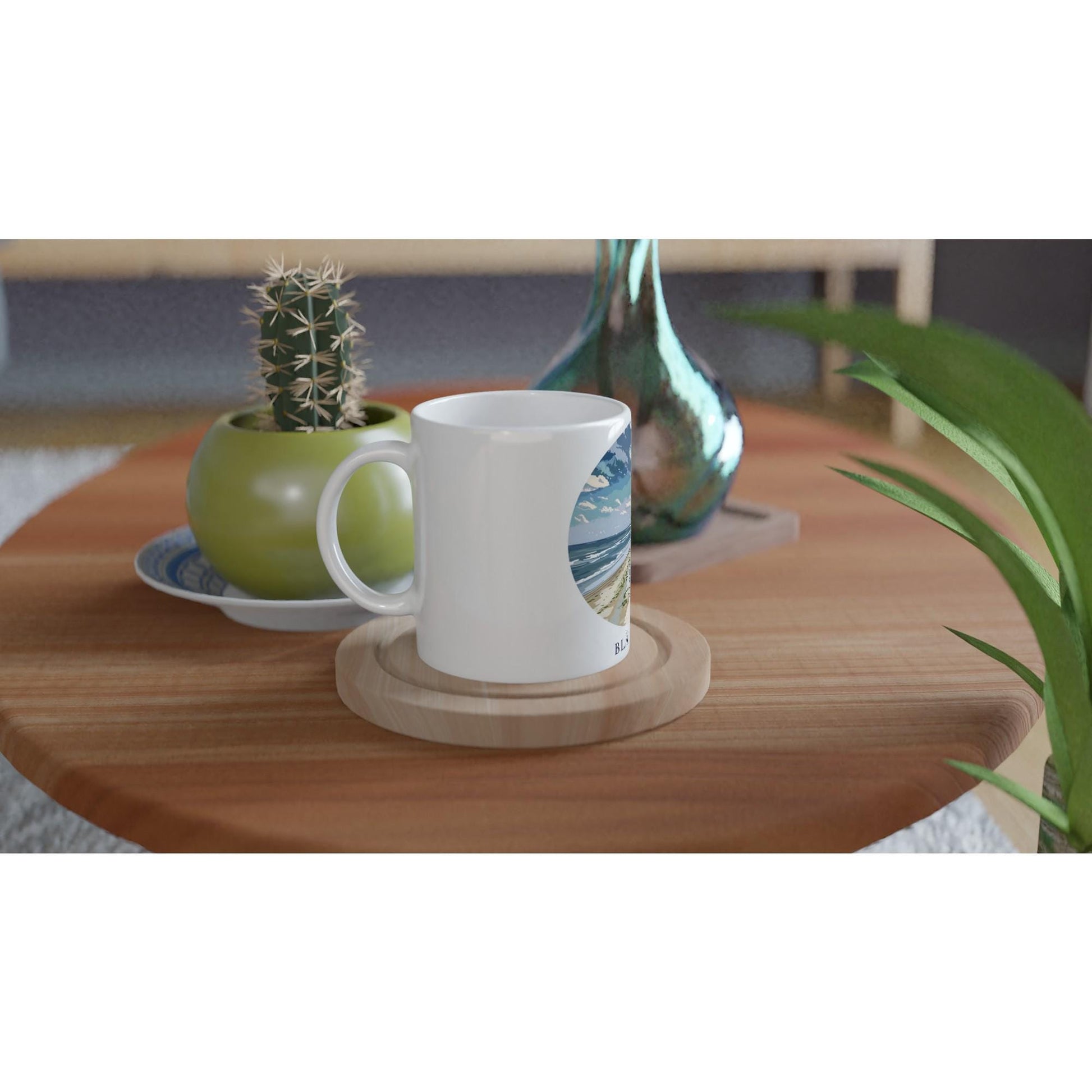 Blåvand Tasse | Dänemark Becher mit Strandmotiv | Nordsee Küsten Tasse | Geschenk für Meerliebhaber | Urlaub Souvenir