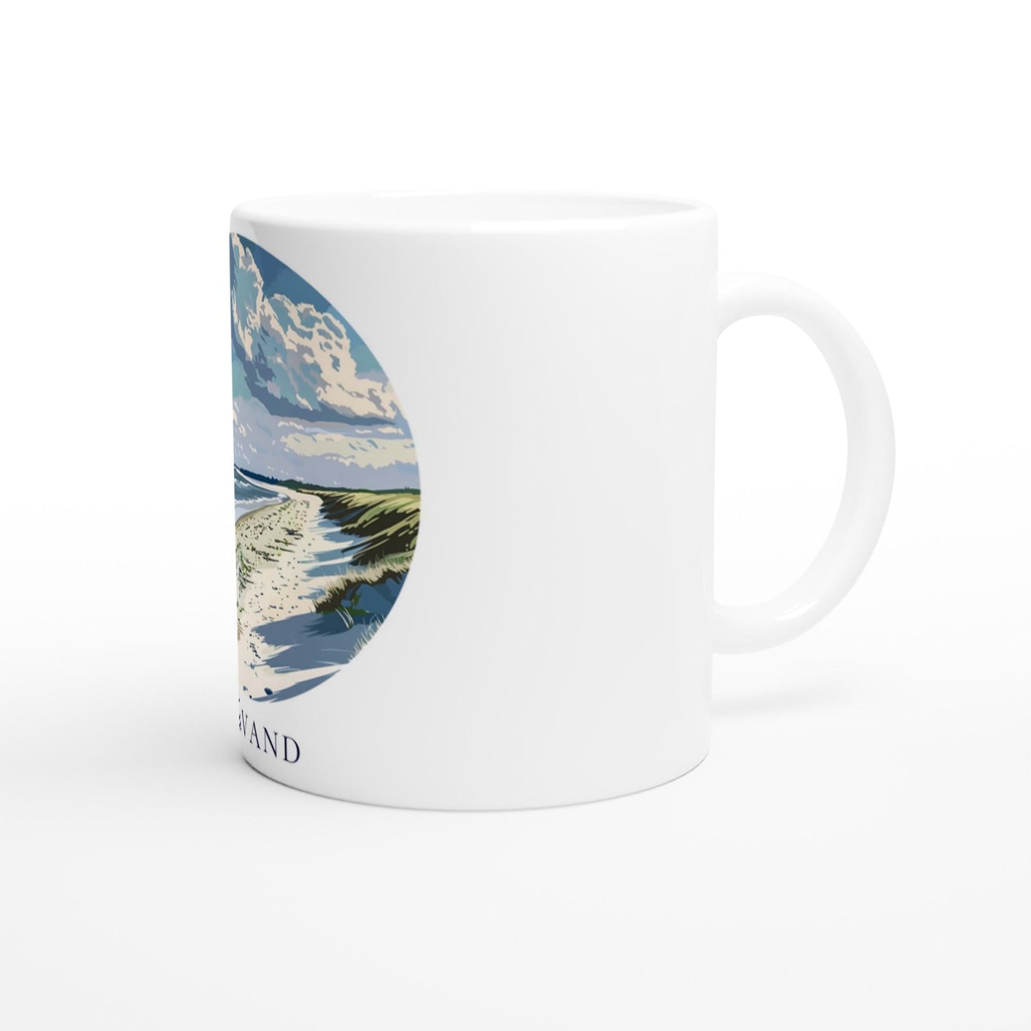 Blåvand Tasse | Dänemark Becher mit Strandmotiv | Nordsee Küsten Tasse | Geschenk für Meerliebhaber | Urlaub Souvenir