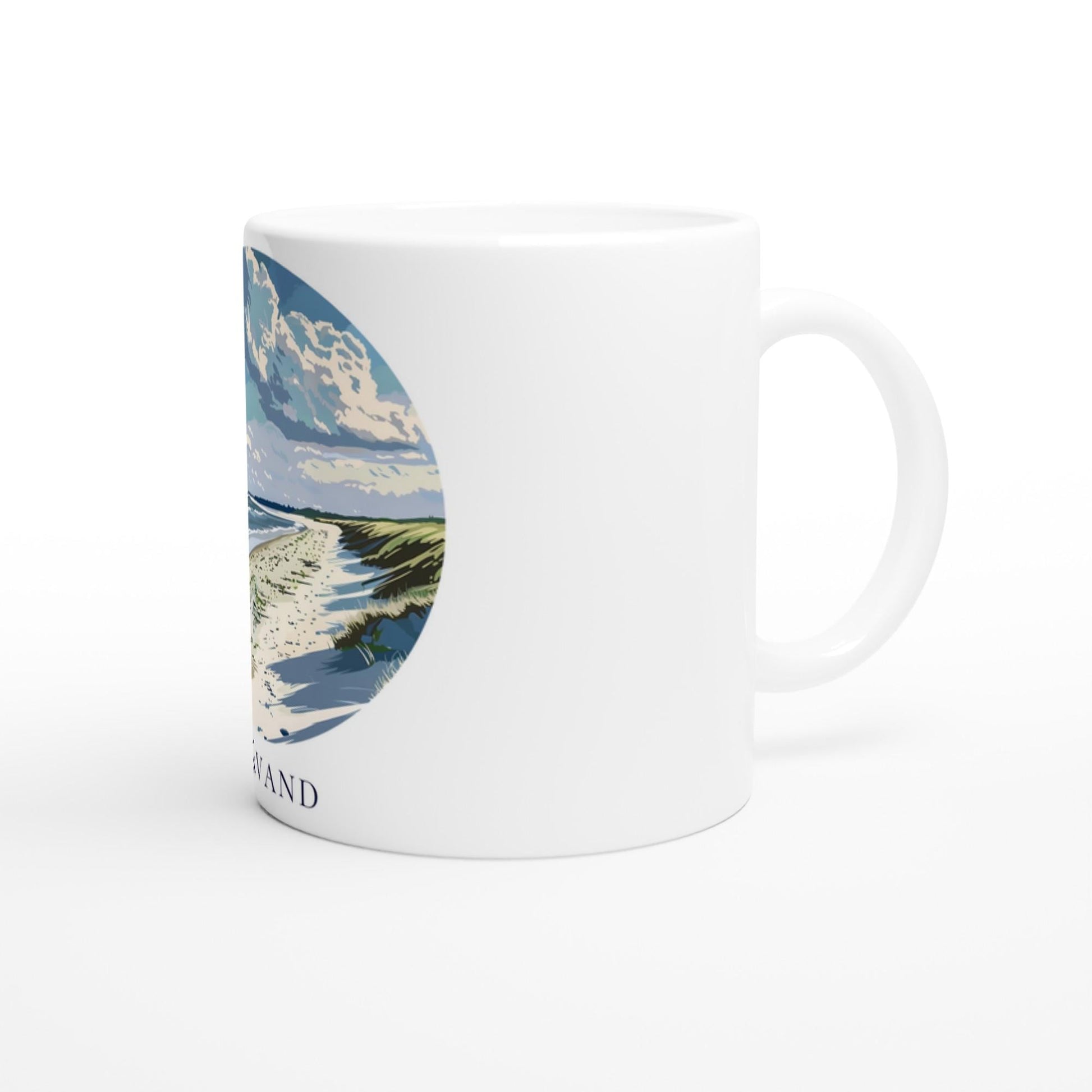 Blåvand Tasse | Dänemark Becher mit Strandmotiv | Nordsee Küsten Tasse | Geschenk für Meerliebhaber | Urlaub Souvenir