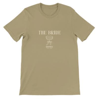 Bride Shirt personalisiert, THE BRIDE T-Shirt JGA, Braut Shirt mit Name & Datum, Bachelorette Party Outfit, Clean Bridal Shirt Party Urlaub