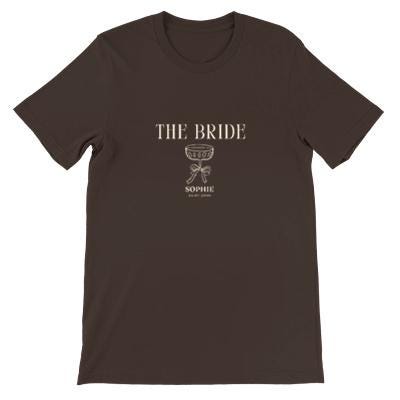 Bride Shirt personalisiert, THE BRIDE T-Shirt JGA, Braut Shirt mit Name & Datum, Bachelorette Party Outfit, Clean Bridal Shirt Party Urlaub