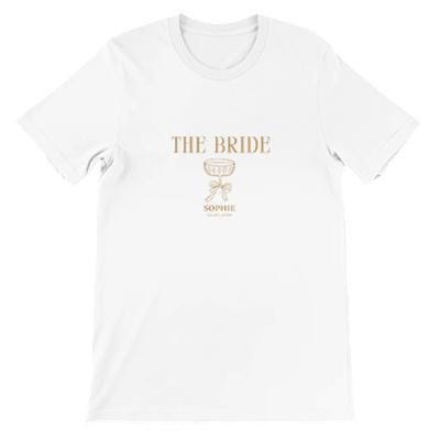 Bride Shirt personalisiert, THE BRIDE T-Shirt JGA, Braut Shirt mit Name & Datum, Bachelorette Party Outfit, Clean Bridal Shirt Party Urlaub