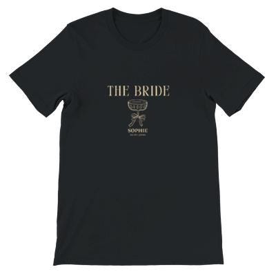 Bride Shirt personalisiert, THE BRIDE T-Shirt JGA, Braut Shirt mit Name & Datum, Bachelorette Party Outfit, Clean Bridal Shirt Party Urlaub