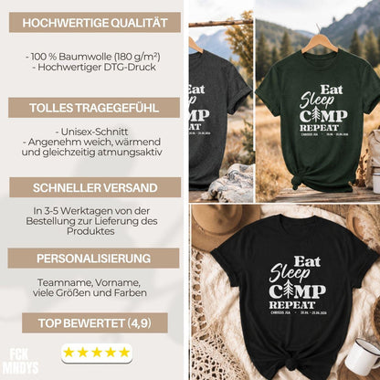 Camping JGA Shirt für Männer mit Outdoor Motiv – perfektes Abenteuer Urlaub Shirt für Junggesellenabschied, Campingtrip & Männerwochenende.
