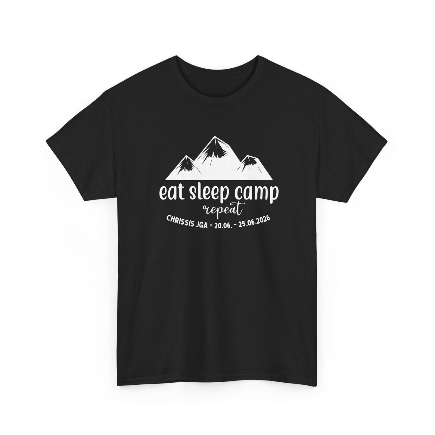 Camping JGA Shirt Herren, Eat Sleep Camp Repeat Shirt, Männertrip T-Shirt, Outdoor Junggesellenabschied Urlaub