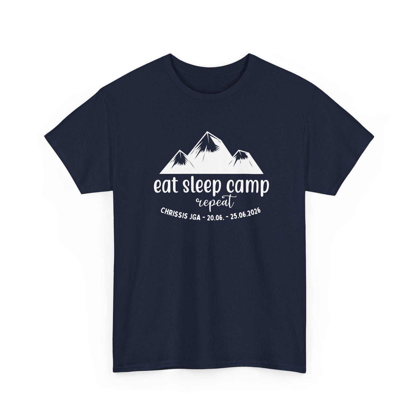 Camping JGA Shirt Herren, Eat Sleep Camp Repeat Shirt, Männertrip T-Shirt, Outdoor Junggesellenabschied Urlaub