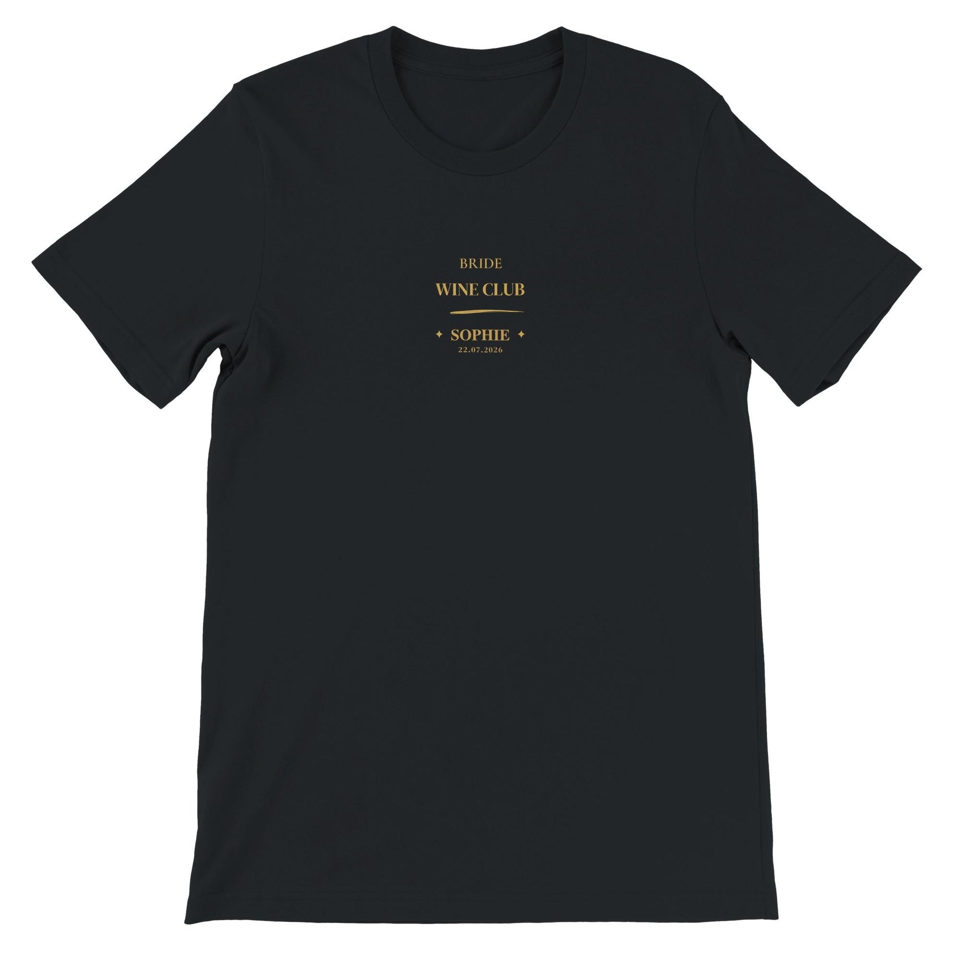 Bride Wine Club Shirt personalisiert | JGA Shirt Braut mit Name & Datum | Bachelorette Wine Tasting Outfit Bridal Weekend