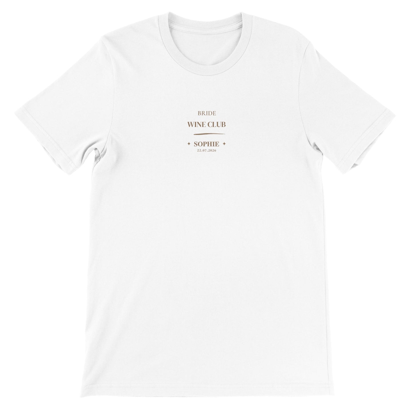 Bride Wine Club Shirt personalisiert | JGA Shirt Braut mit Name & Datum | Bachelorette Wine Tasting Outfit Bridal Weekend