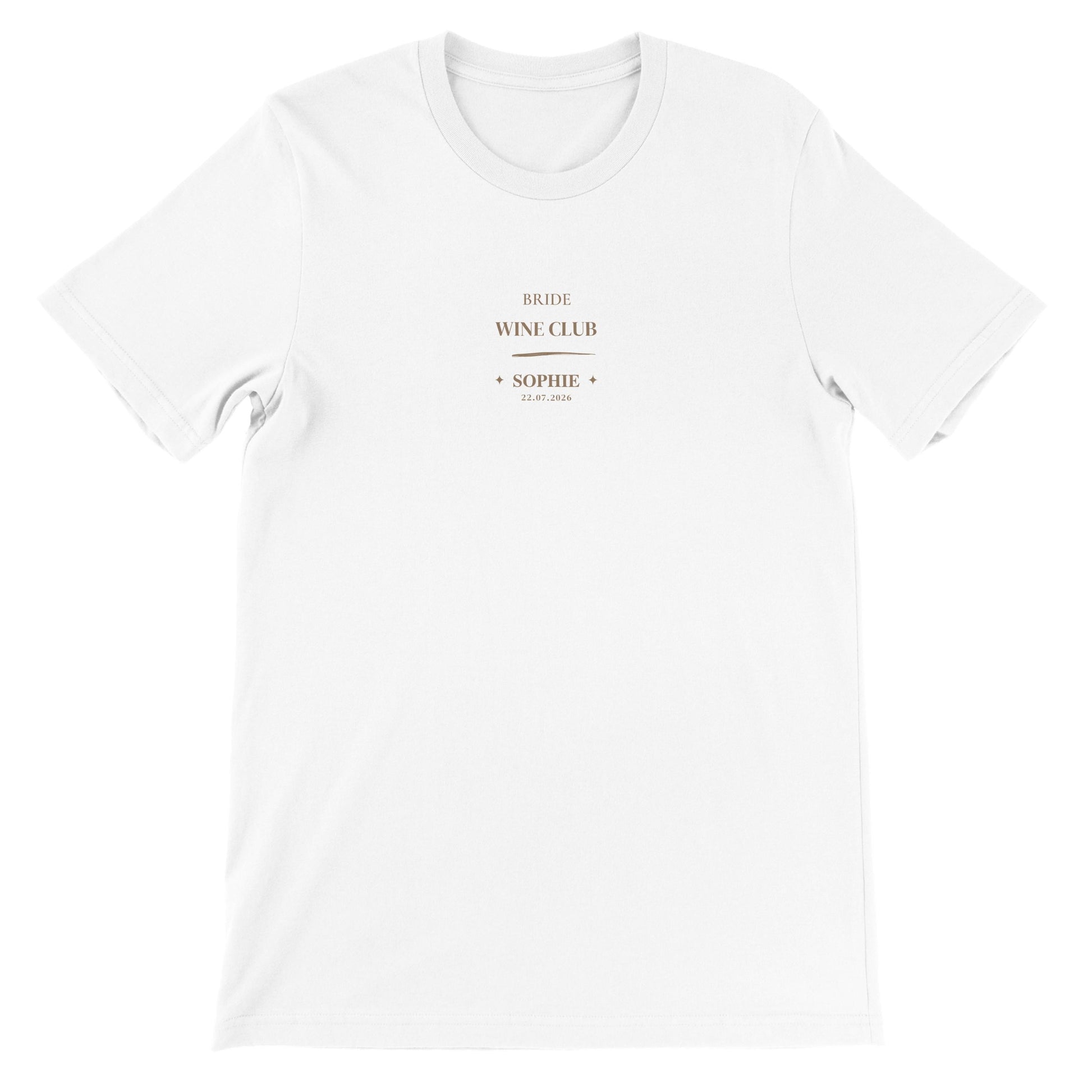 Bride Wine Club Shirt personalisiert | JGA Shirt Braut mit Name & Datum | Bachelorette Wine Tasting Outfit Bridal Weekend