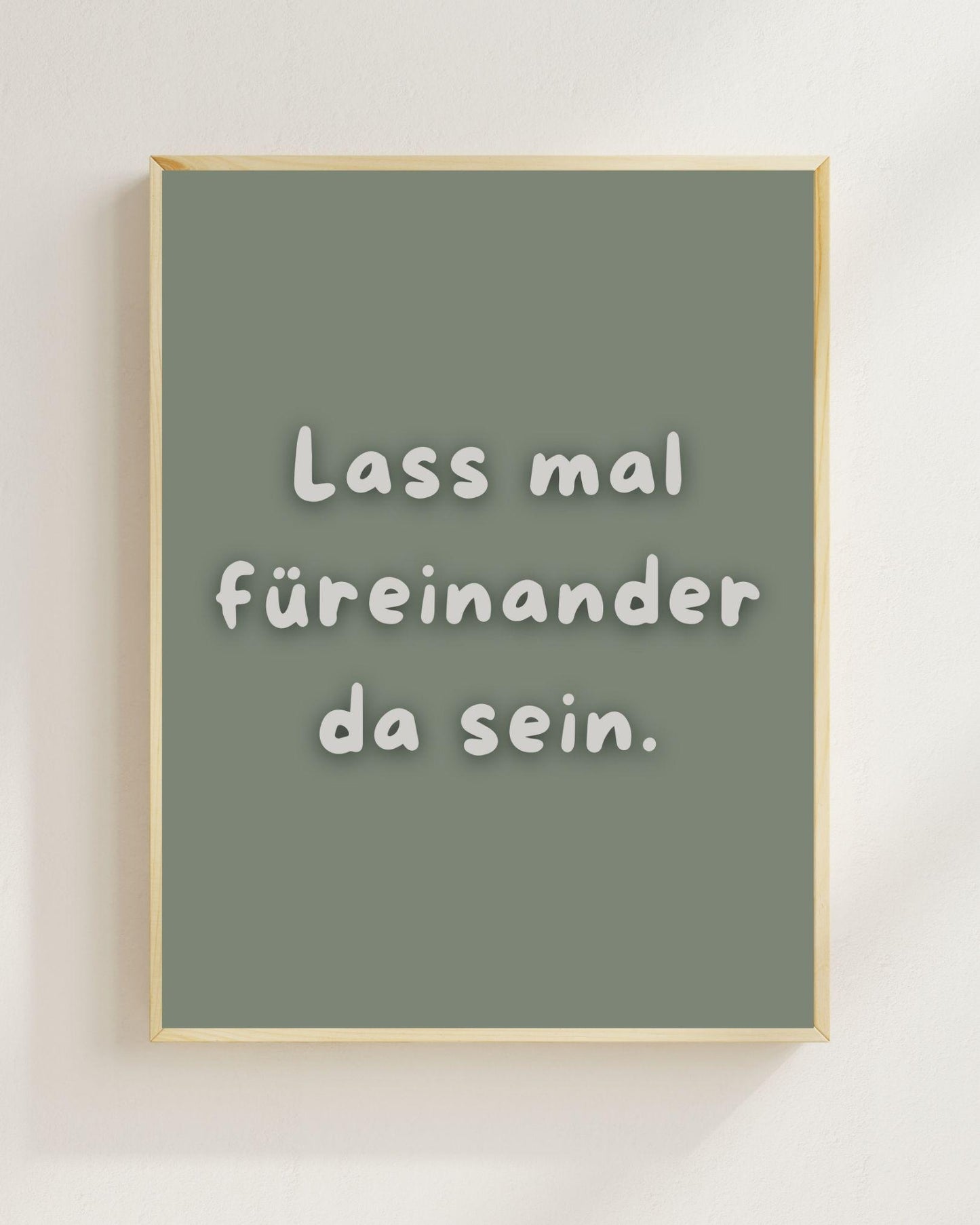 Lass mal füreinander da sein Poster | Mental Health Wandbild | Therapie Freundschaft Geschenk | Beste Freundin Geschenk | Positive Wanddeko