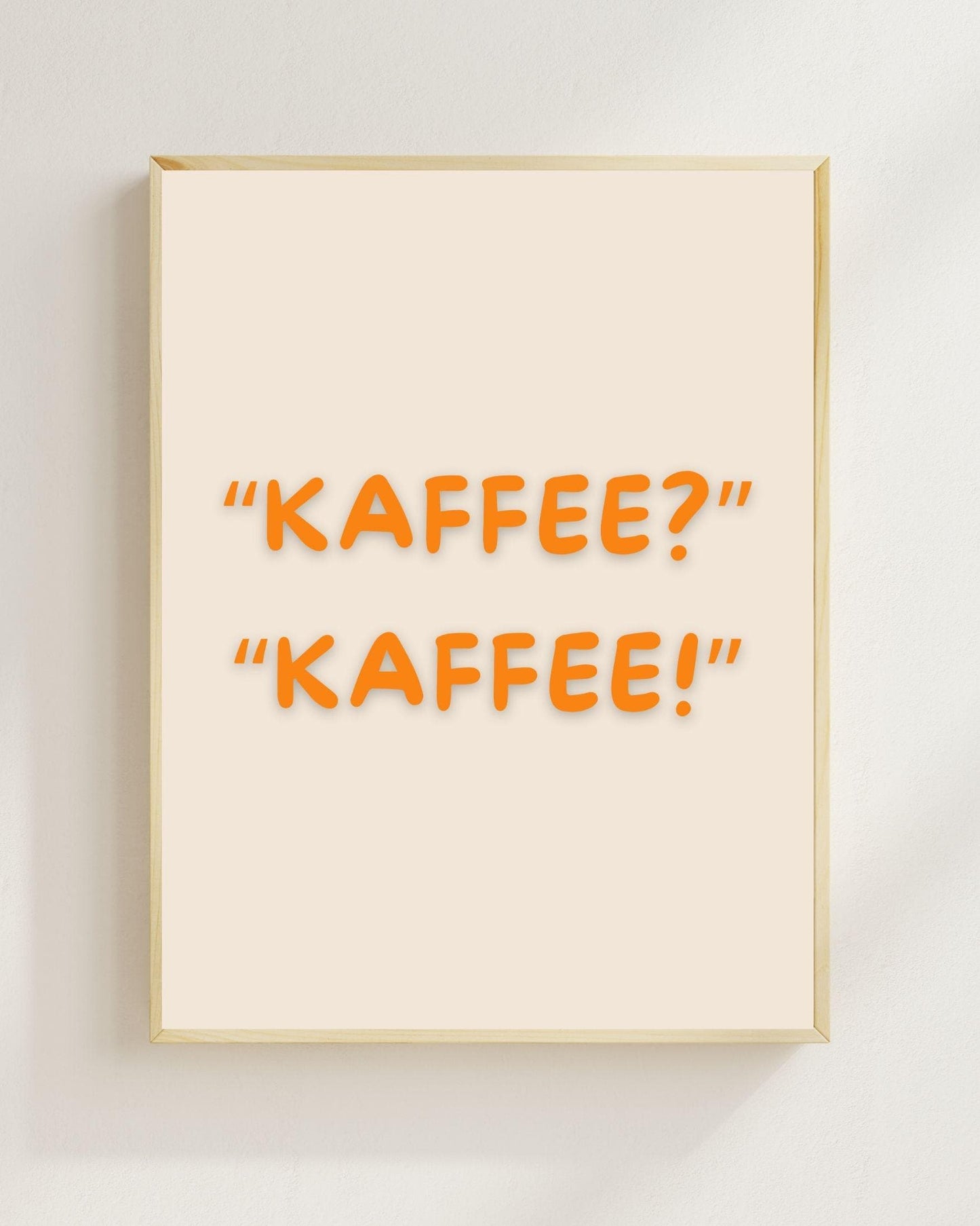 Kaffee Kaffee Poster | Lustiges Kaffee Spruch Poster | Küchen Deko Print | Geschenk für Kaffeeliebhaber | Café Deko | Food Lover Wandbild