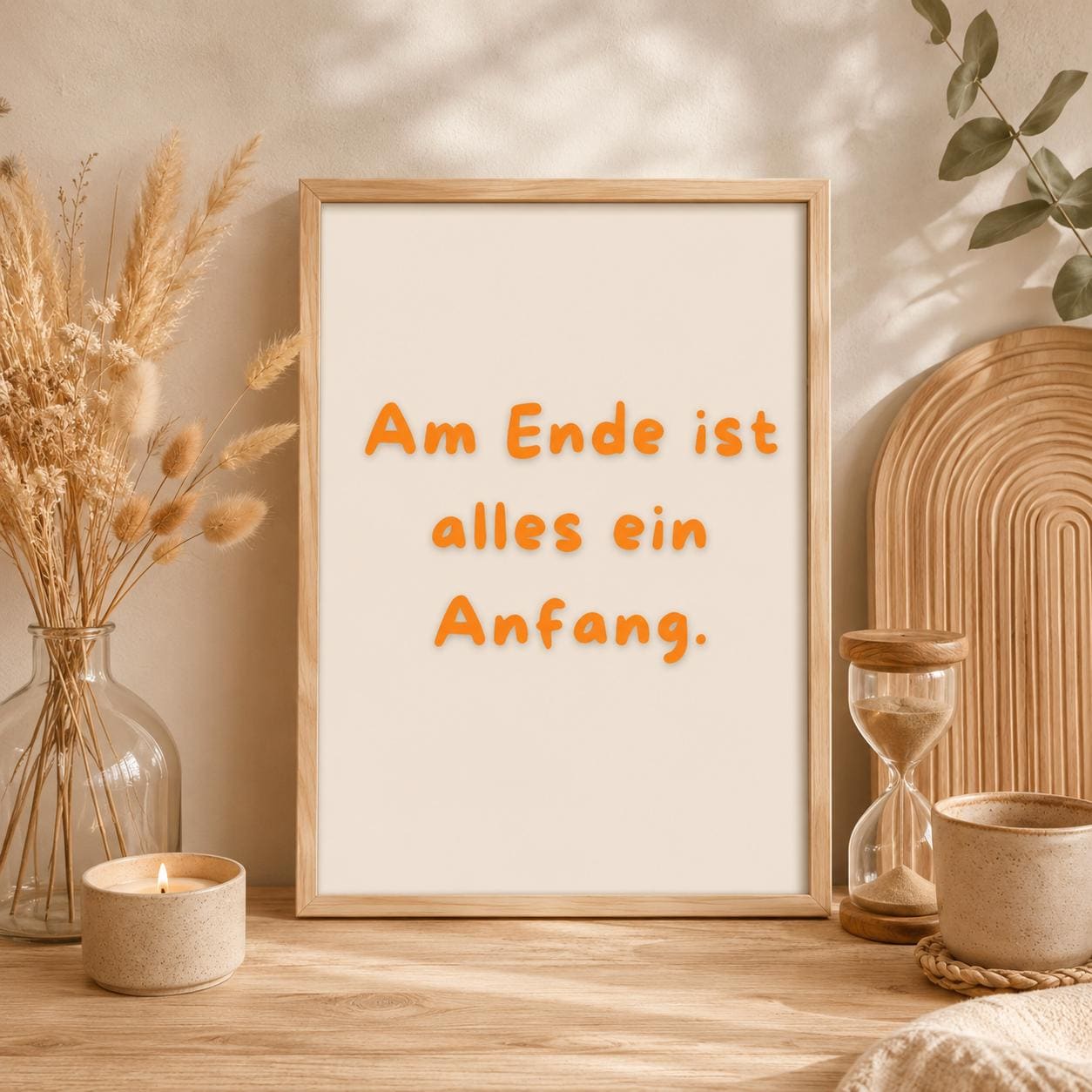 Am Ende ist alles ein Anfang Poster | Mental Health Wandbild Therapie Sinn des Lebens Print | Freundschaft Geschenk | Positive Wanddeko