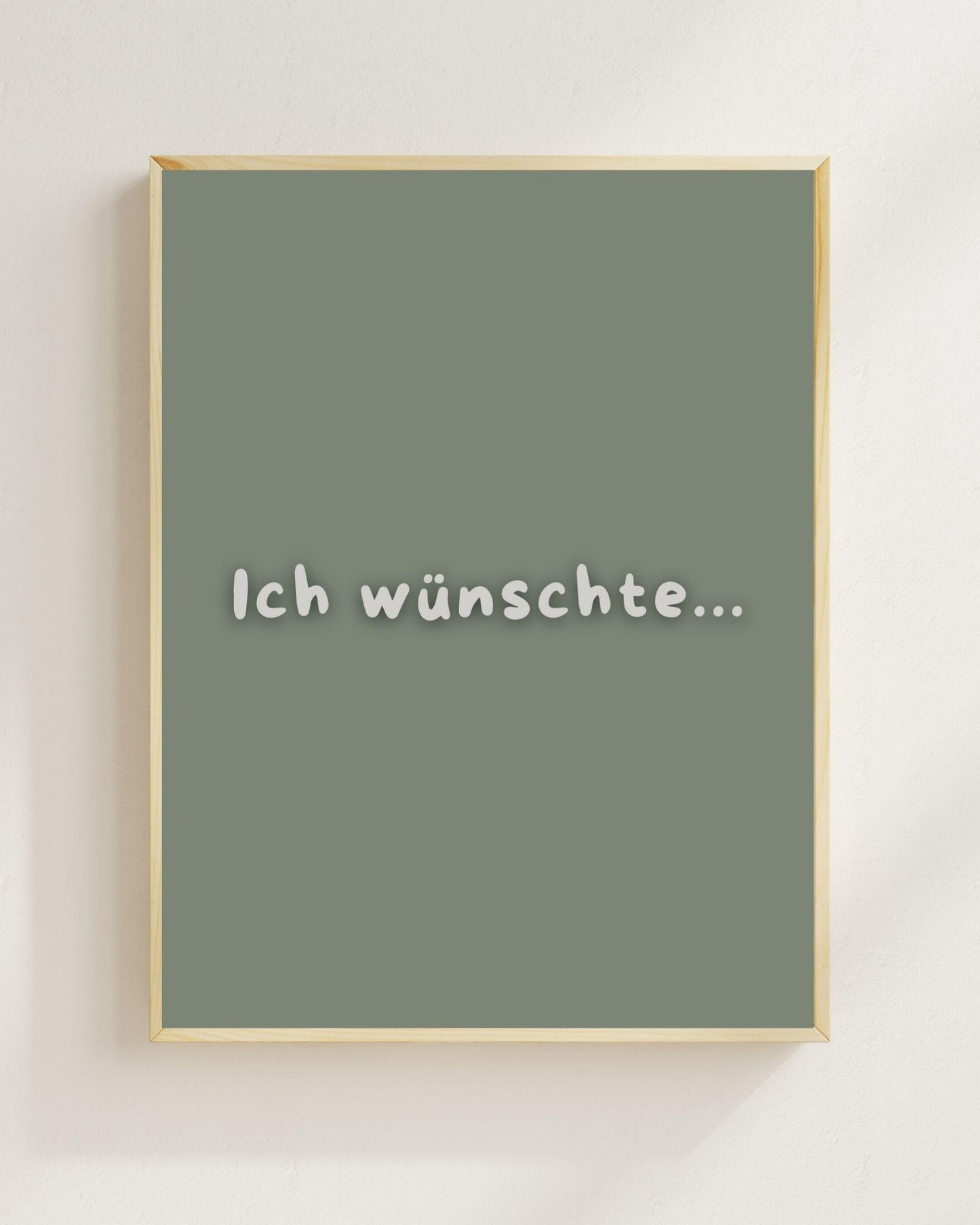 Ich wünschte Poster | Mental Health Poster | Grübelstopp Plakat | Therapie Spruch Print | Nachdenkliches Wandbild | Freundschaft Geschenk