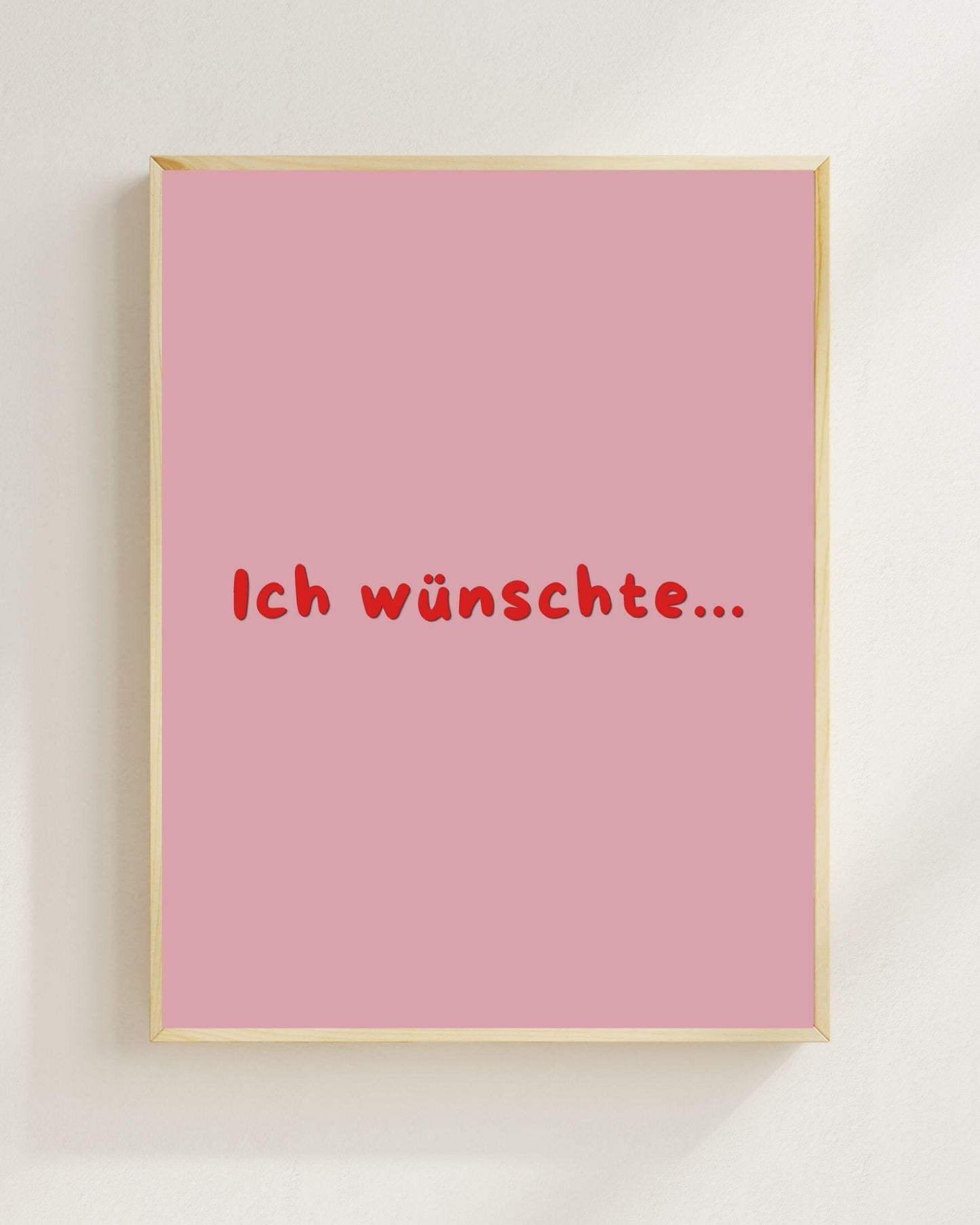 Ich wünschte Poster | Mental Health Poster | Grübelstopp Plakat | Therapie Spruch Print | Nachdenkliches Wandbild | Freundschaft Geschenk