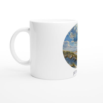 Jütland Tasse | Küsten Tasse mit Landschaftsmotiv | Geschenk für Meerliebhaber | Urlaub Erinnerung | Dänemark Tasse | Strand Kaffee Becher