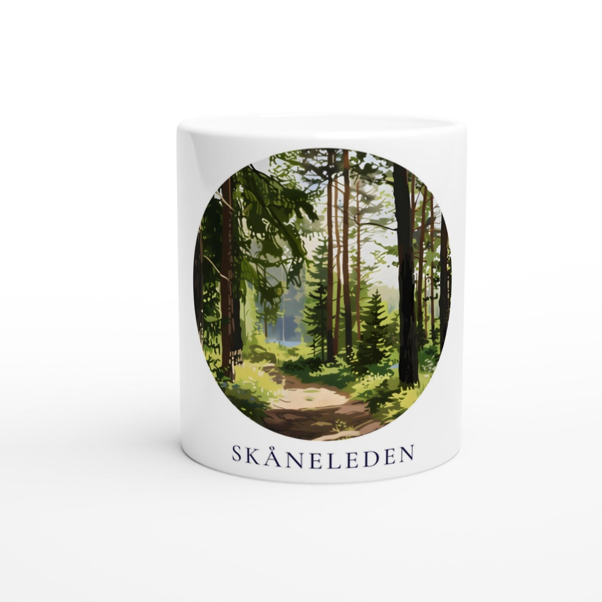 Skåneleden Tasse | Schweden Wanderweg Becher | Wald Landschaft Tasse | Geschenk für Wanderer | Skandinavien Souvenir | Natur Kaffee Becher