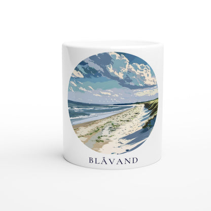Blåvand Tasse | Dänemark Becher mit Strandmotiv | Nordsee Küsten Tasse | Geschenk für Meerliebhaber | Urlaub Souvenir