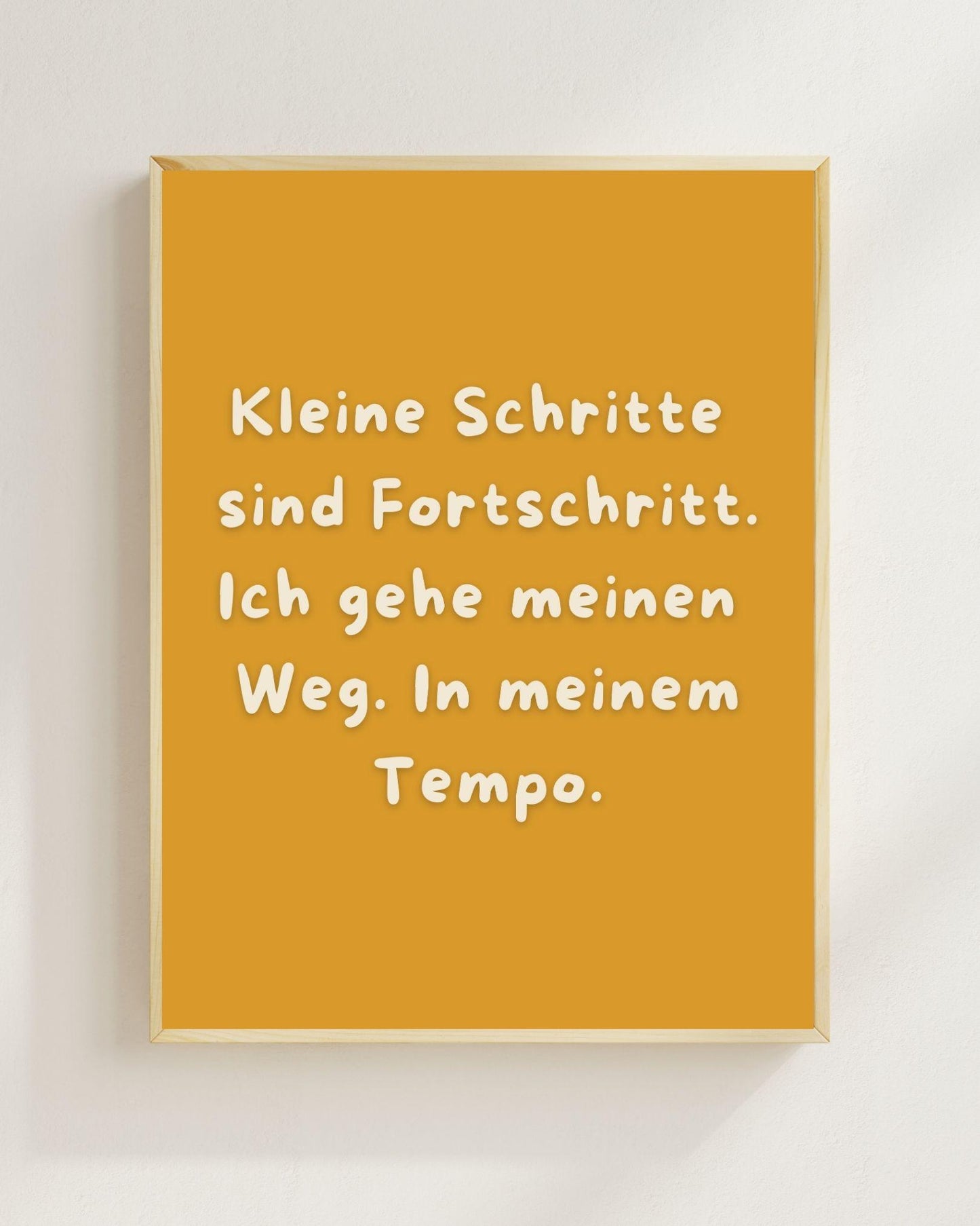 Kleine Schritte Poster Deutsch | Mental Health Wandbild | Positivity Plakat | Motivation Spruch Selbstfürsorge Achtsamkeit Wallart