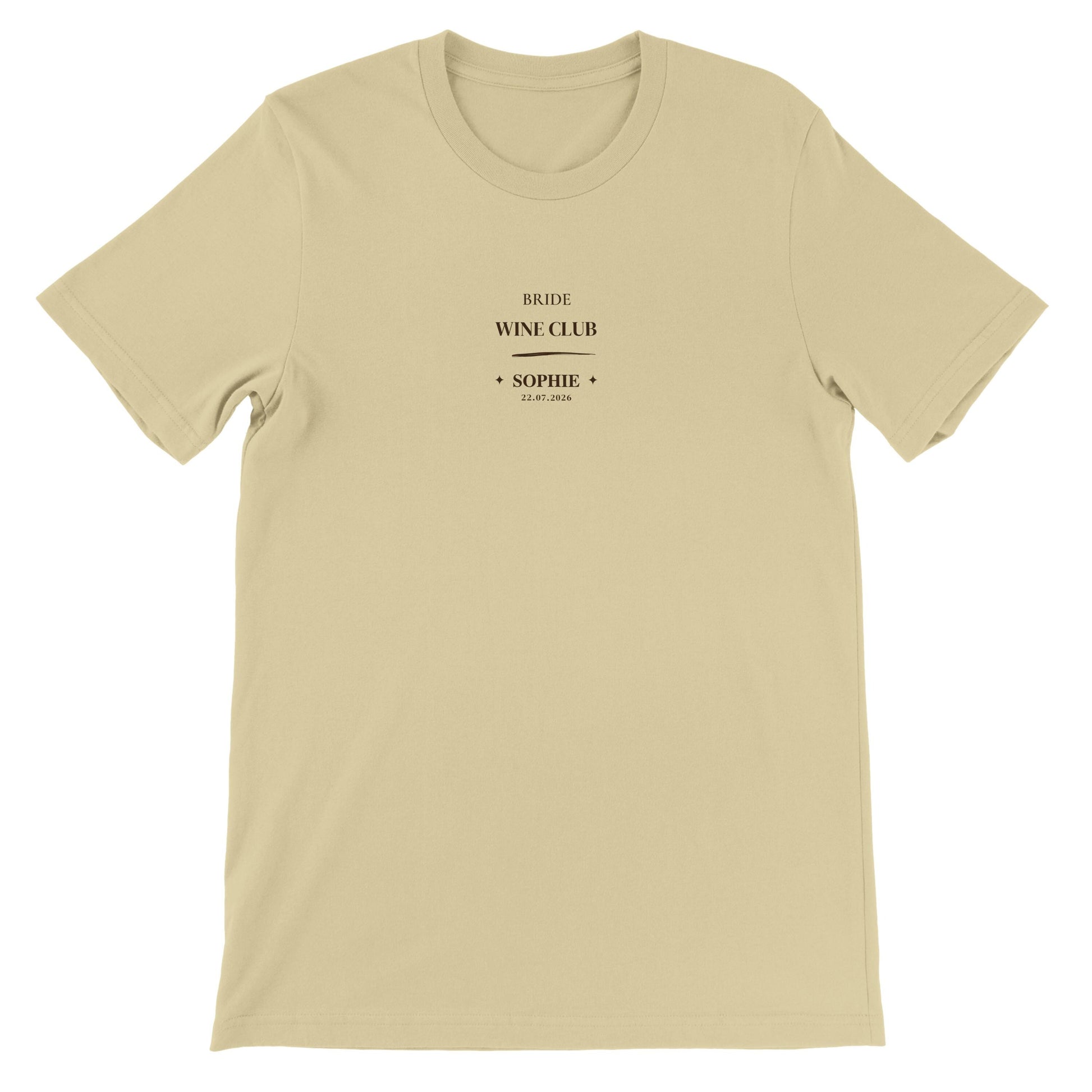 Bride Wine Club Shirt personalisiert | JGA Shirt Braut mit Name & Datum | Bachelorette Wine Tasting Outfit Bridal Weekend