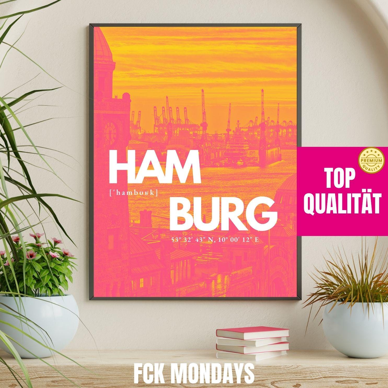 Hamburg Rathaus Poster | Binnenalster & Außenalster Fotografie | Hamburg Innenstadt Wandbild | Rathausmarkt Plakat | Souvenir Fotokunst