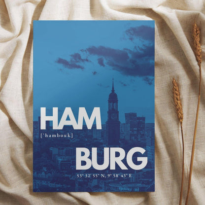 Hamburg Hafen Poster | Containerterminal Elbe Fotografie | Maritimes Wandbild | Hafen Hamburg Plakat | Deutschland Fotokunst Hafenkräne