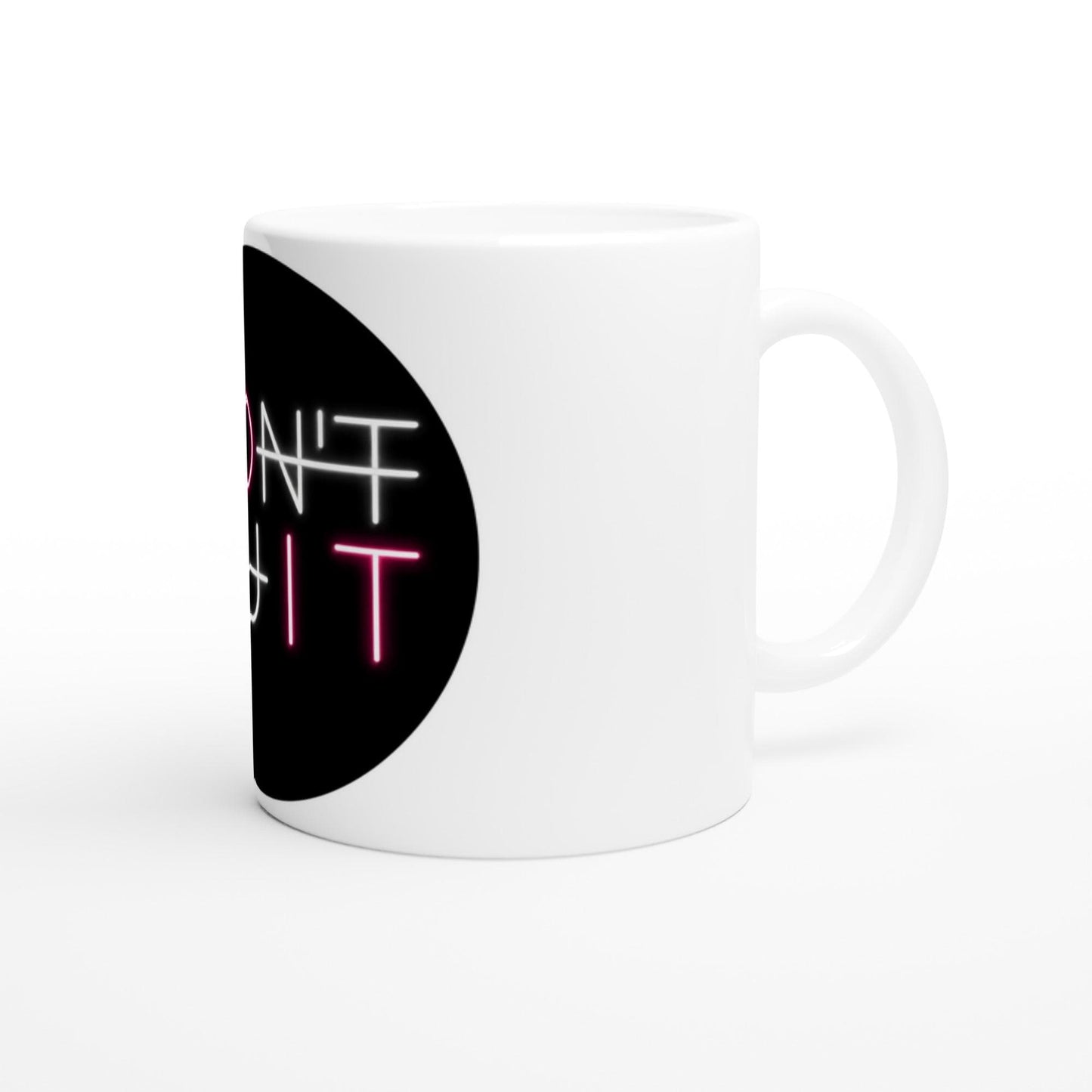 DON'T QUIT Tasse | Motivations Tasse | Neon Spruch Becher | Motivation Geschenk | Büro Kaffee Tasse | Fitness | Durchhalten